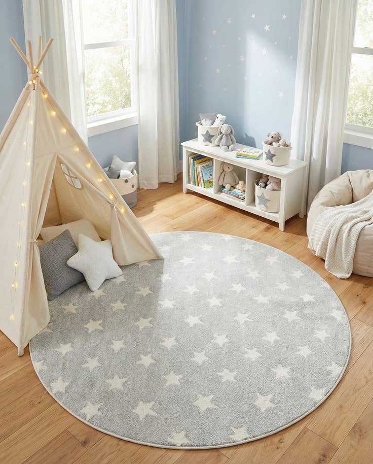 Detail image of 6' x 6' Whimsy Kids Round Rug