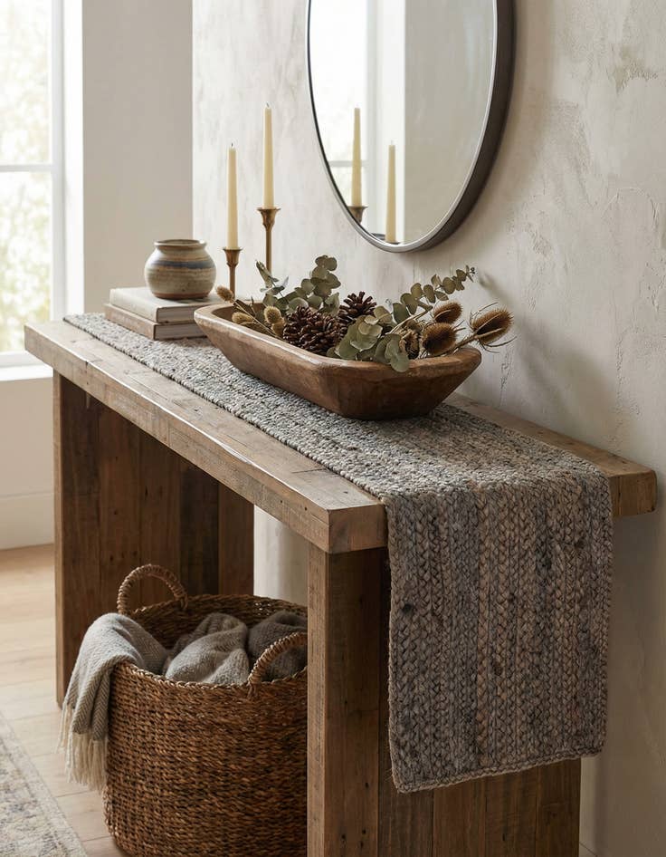 Detail image of 1' 2 x 10' Handmade Braided Jute Table Runner Rug