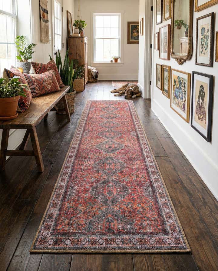 2' 7 x 10' Washable Timeless Runner Rug