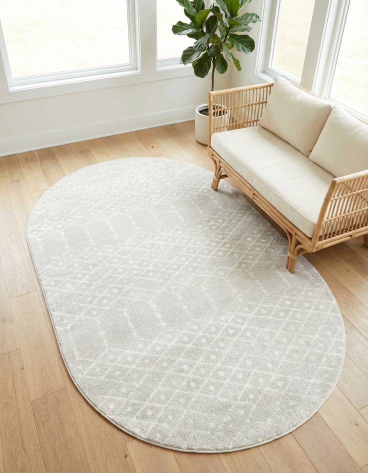 Detail image of 5' 3 x 8' Paxon Trellis Oval Rug