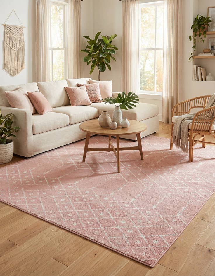 Detail image of 10' x 10' Paxon Trellis Square Rug