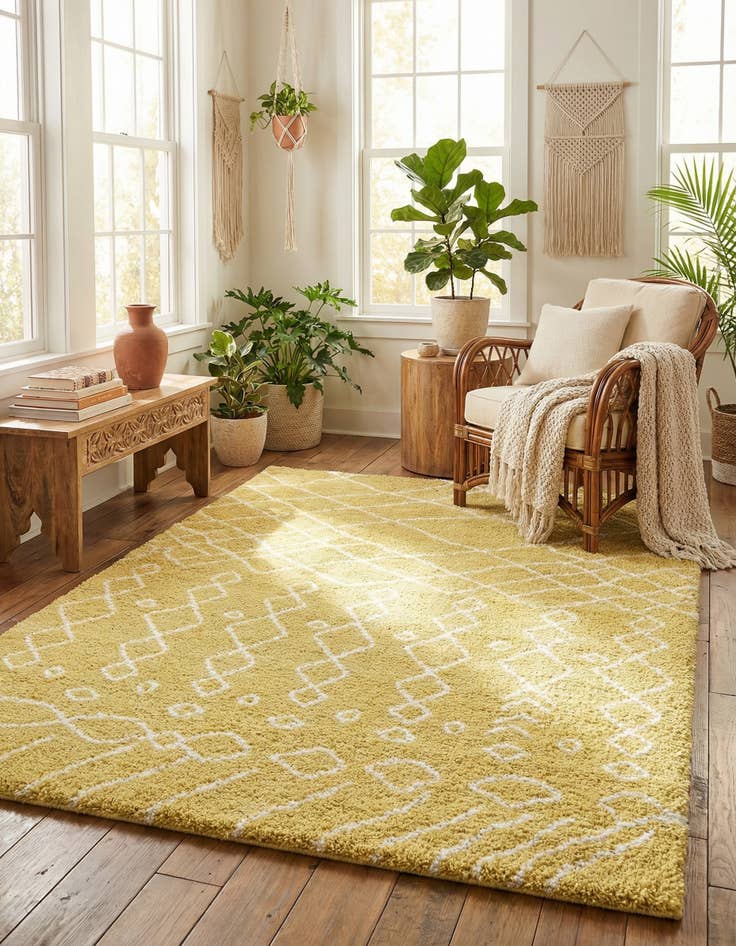 Detail image of  8' x 10' Moroccan Shag Rug