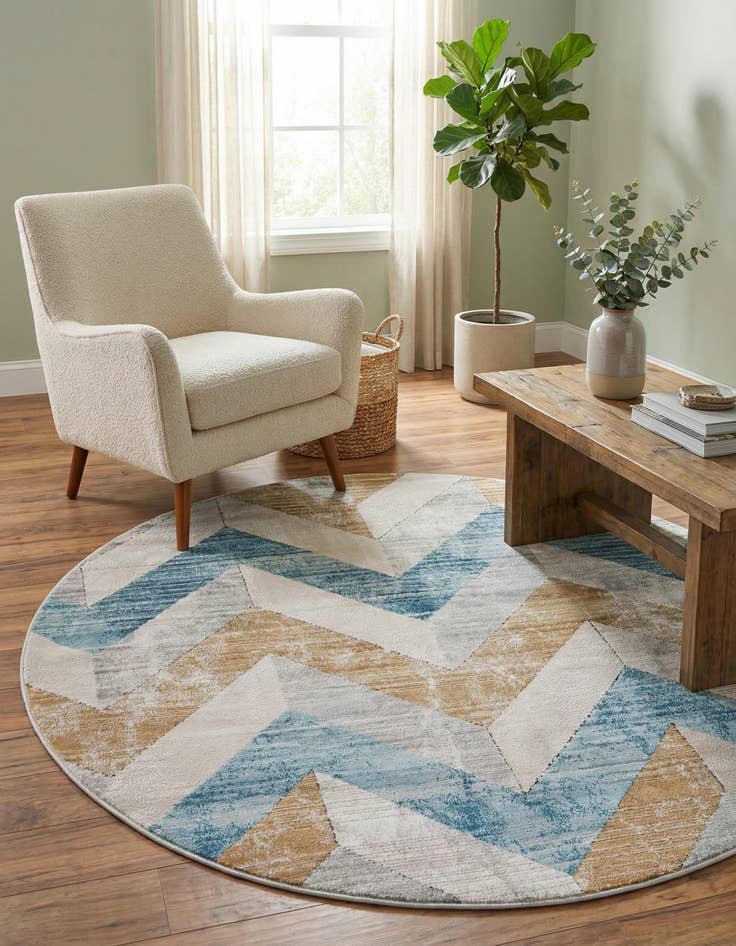 Detail image of 6' x 6' Leipzig Round Rug