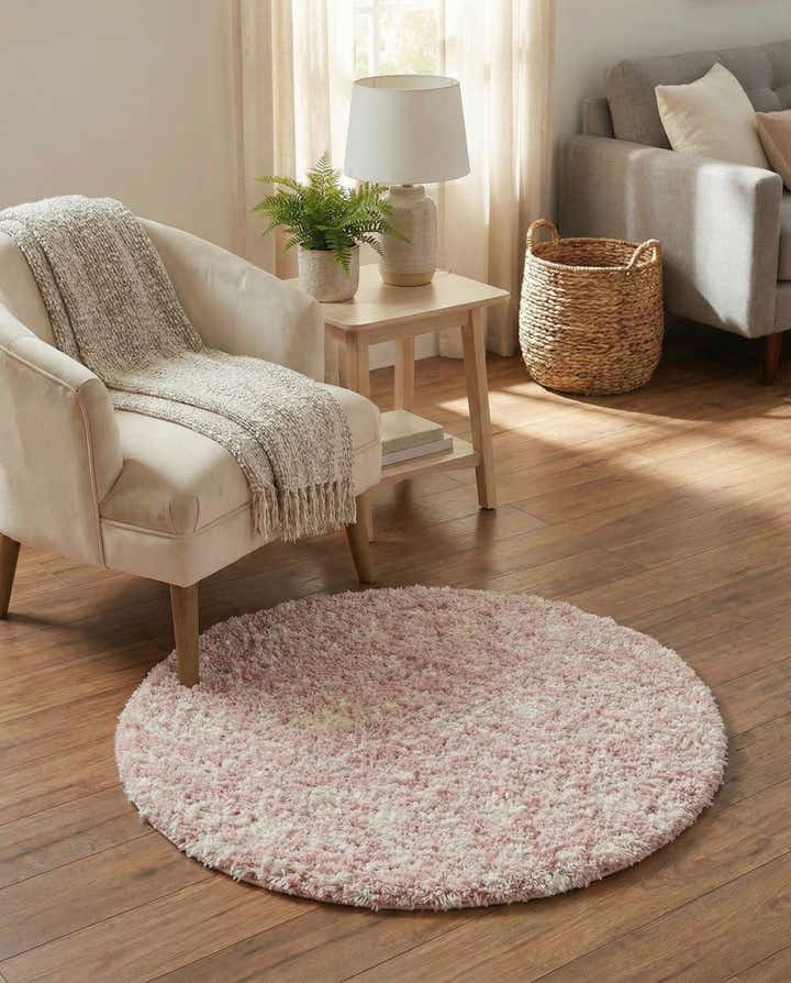 95cm x 95cm Moroccan Trellis Shag Rond Vloerkleed