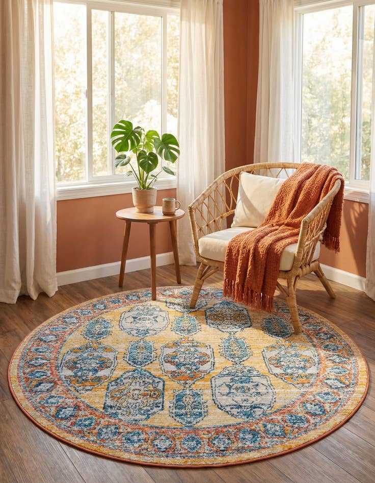 Detail image of 5' 2 x 5' 2 Lola Round Rug