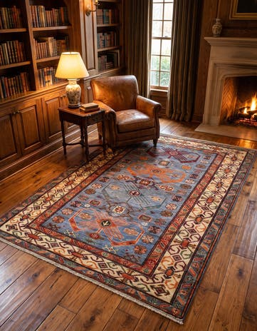 4' 2 x 5' 11 Hand Knotted Kazak Rug
