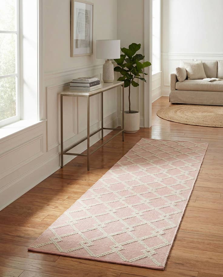 Detailansicht von 80cm x 305cm Handgeknüpft Jill Zarin Dorset Läufer Teppich