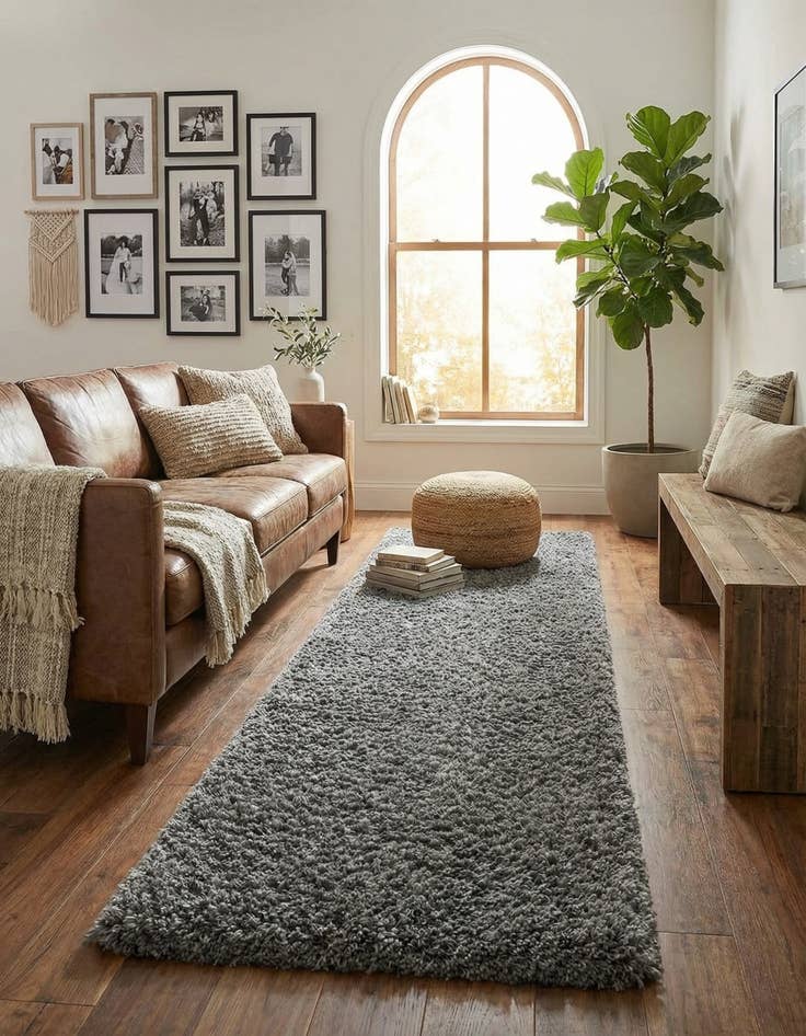 Detail image of 2' 7 x 10' Infinity Shag Runner Rug