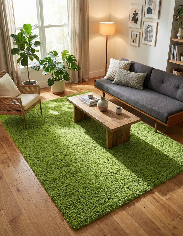 Detail image of 7' x 10' Solid Shag Rug