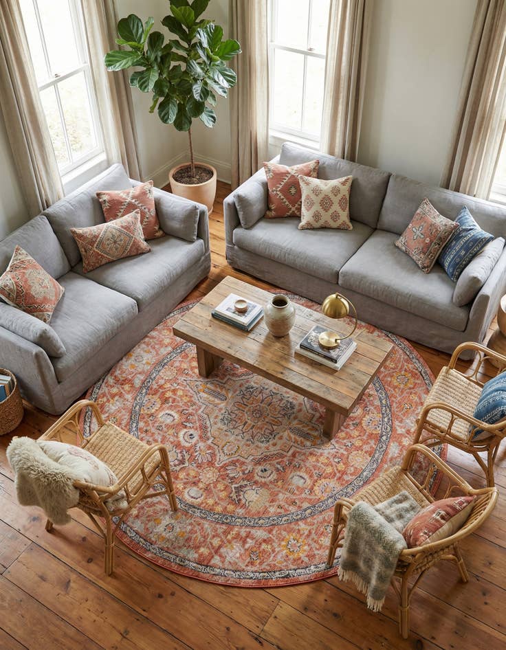 Detail image of 7' x 7' Lola Round Rug