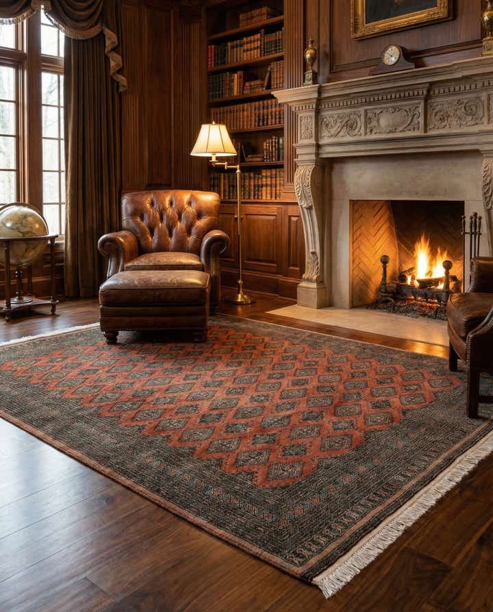 8' 5 x 10' 2 Hand Knotted Bokhara Oriental Wool Rug