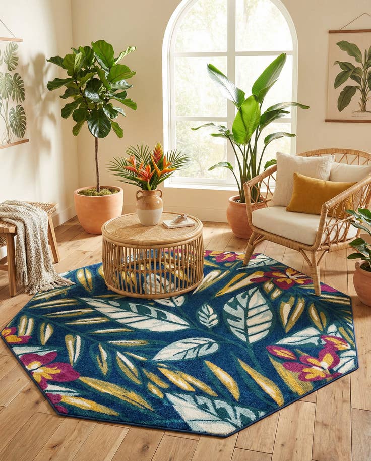 Detail image of 7' x 7' Bloom Octagon Rug