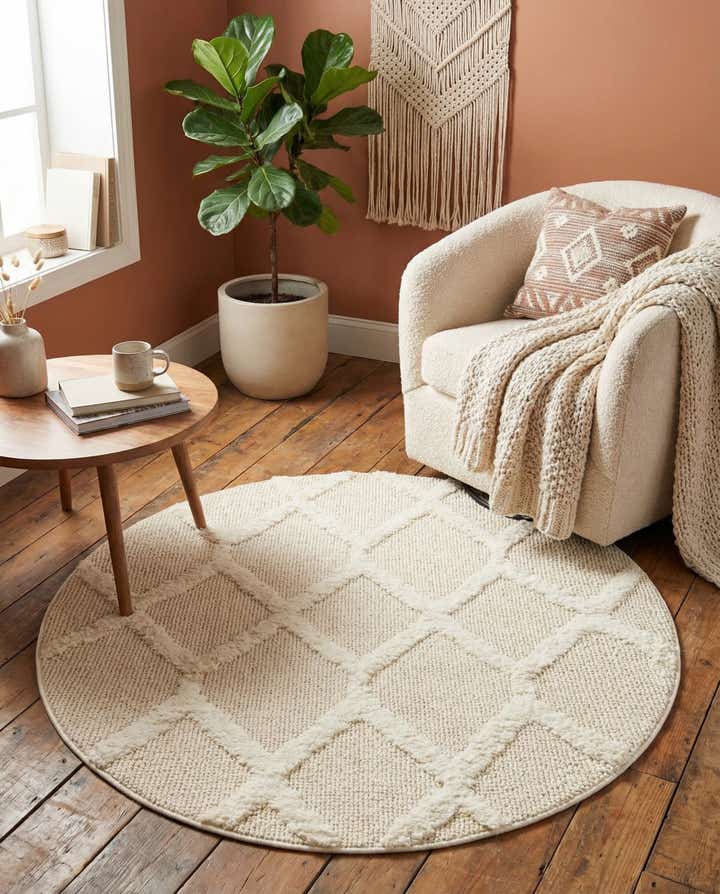 3' 3 x 3' 3 Boho Round Rug