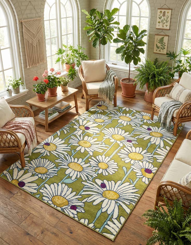 Detail image of 5' 3 x 8' Bloom Rug