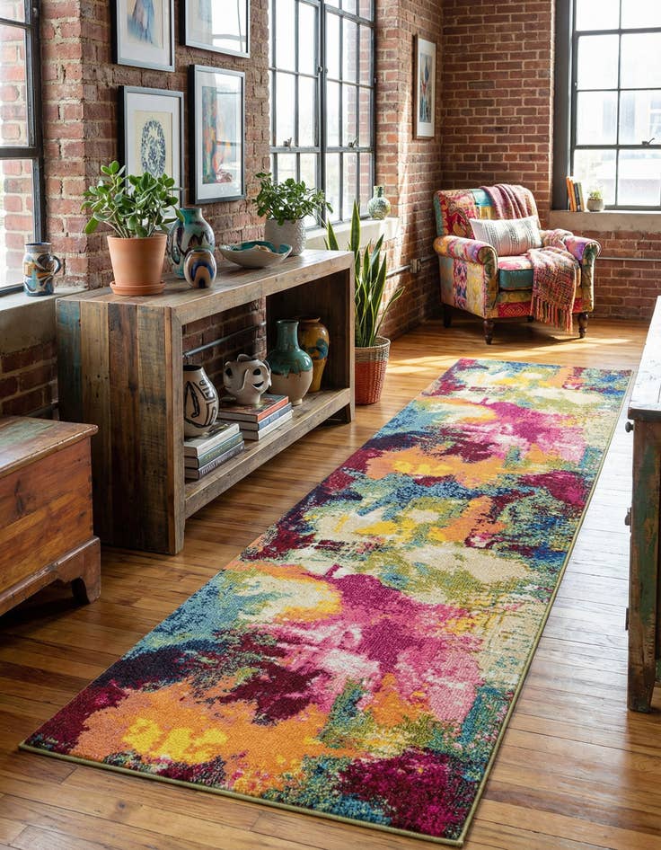 Detail image of 2' 7 x 12'  Washable Casablanca Runner Rug