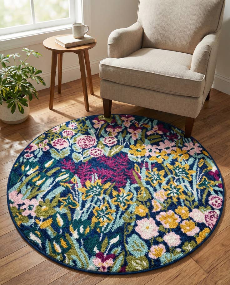 Detail image of 3' 3 x 3' 3 Bloom Round Rug