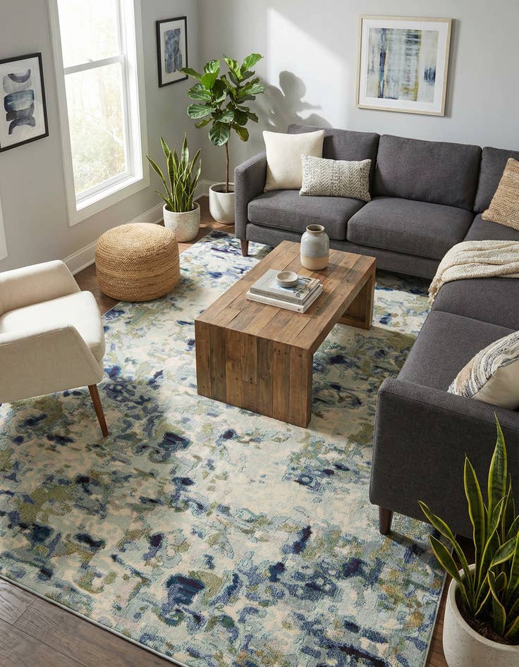 Detail image of 9' x 12' 2 Washable Theia Rug