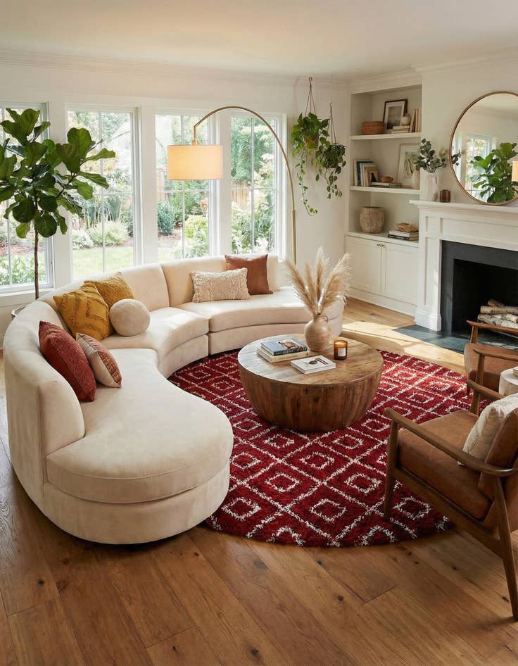 Detail image of 10' x 10' Lattice Shag Round Rug