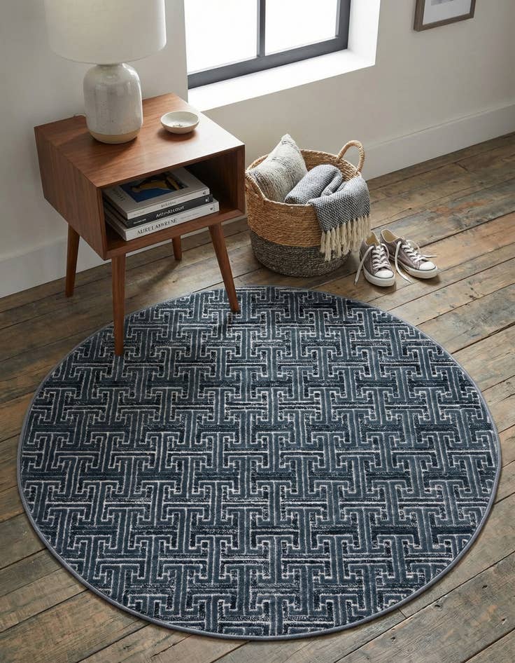 Detail image of Jill Zarin 3' 3 x 3' 3 Uptown Park Avenue Round Rug