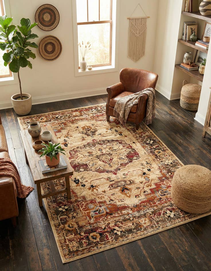 Detail image of 5' 3 x 8' Saturn Rug