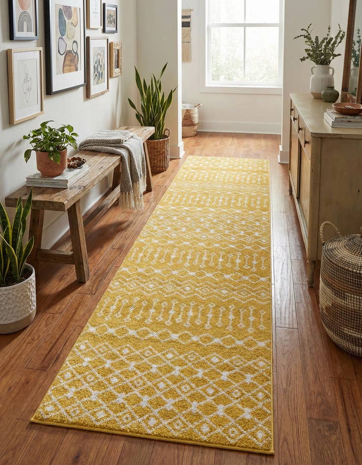 Detail image of 2' 7 x 12' Moroccan Trellis Runner Rug