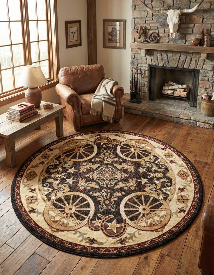 Detail image of  7' 10 x 7' 10 Pioneer Round Rug