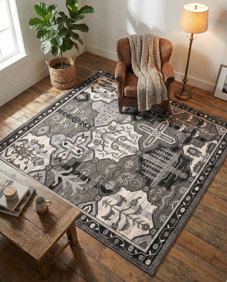 Detail image of 7' 10 x 7' 10 Miranda Square Rug