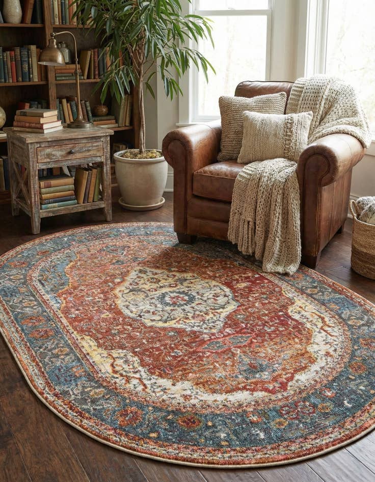Detail image of 4' x 6' Santiago Oval Rug