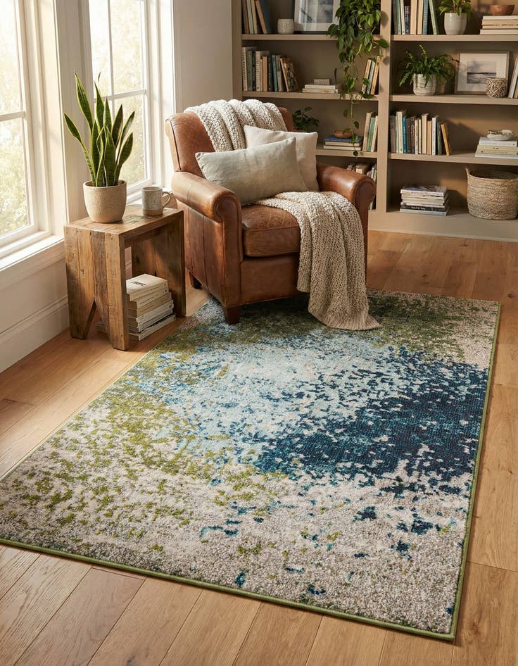 Detail image of 3' 3 x 5' 3 Washable Hyacinth Rug