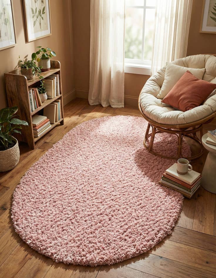 Detail image of 5' 3 x 8' Zermatt Shag Oval Rug