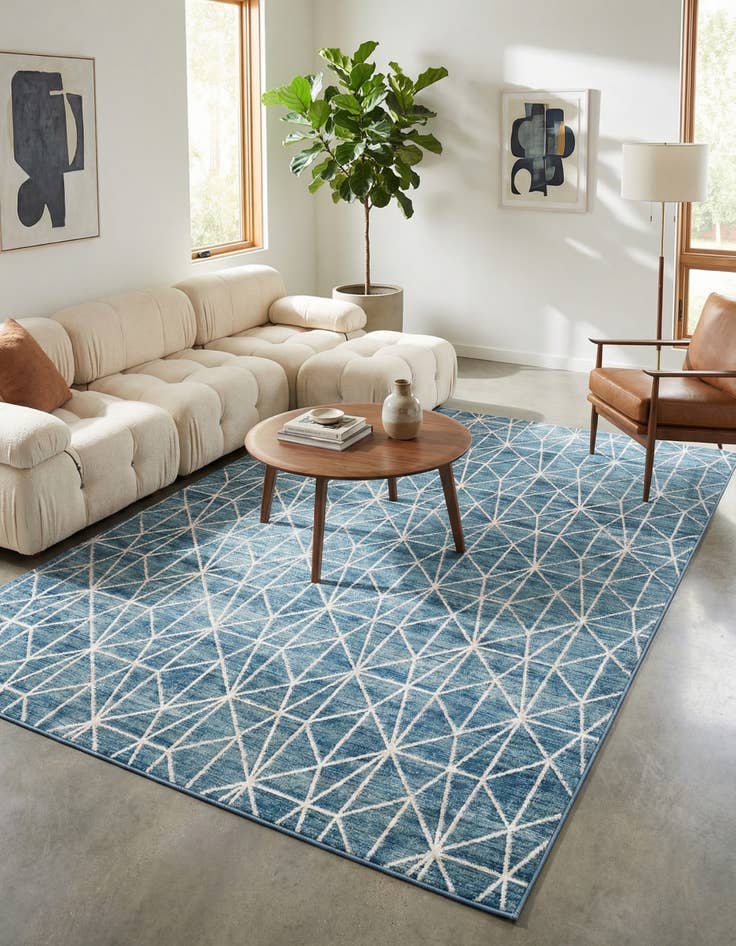 Detail image of  9' 10 x 14' Lattice Trellis Rug