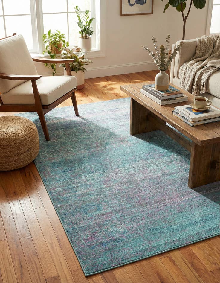 Detail image of 5' x 8' Aqua Rug