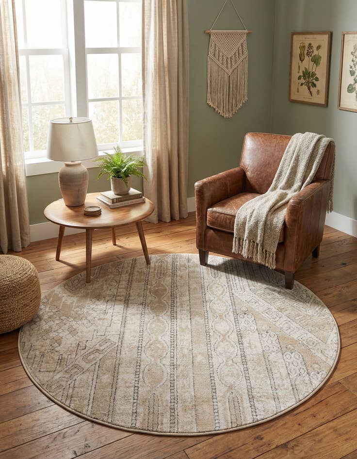 Detail image of 4' x 4' Oregon Round Rug