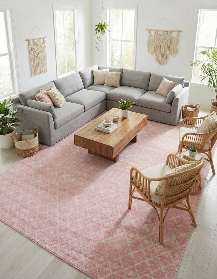 Detail image of 10' x 13' Moroccan Trellis Rug