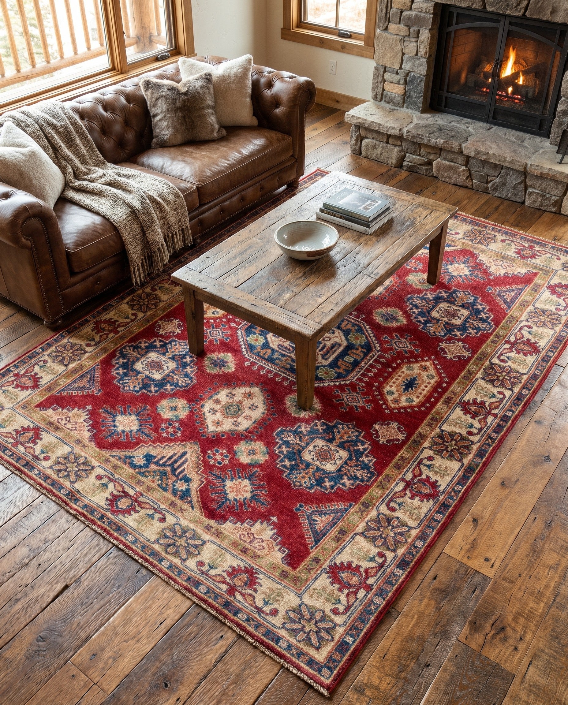 5' 9 x 8' 1 Hand Knotted Kazak Rug