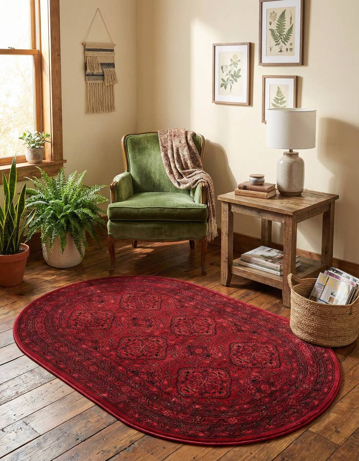 Detail image of 3' 1 x 5' 3 Bokhara Oval Rug