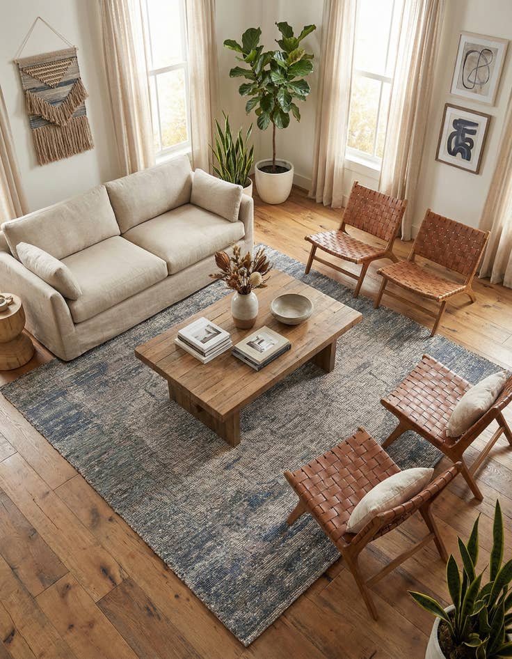 Detail image of 7' 10 x 10'  Hand Woven Chenille Jute Rug