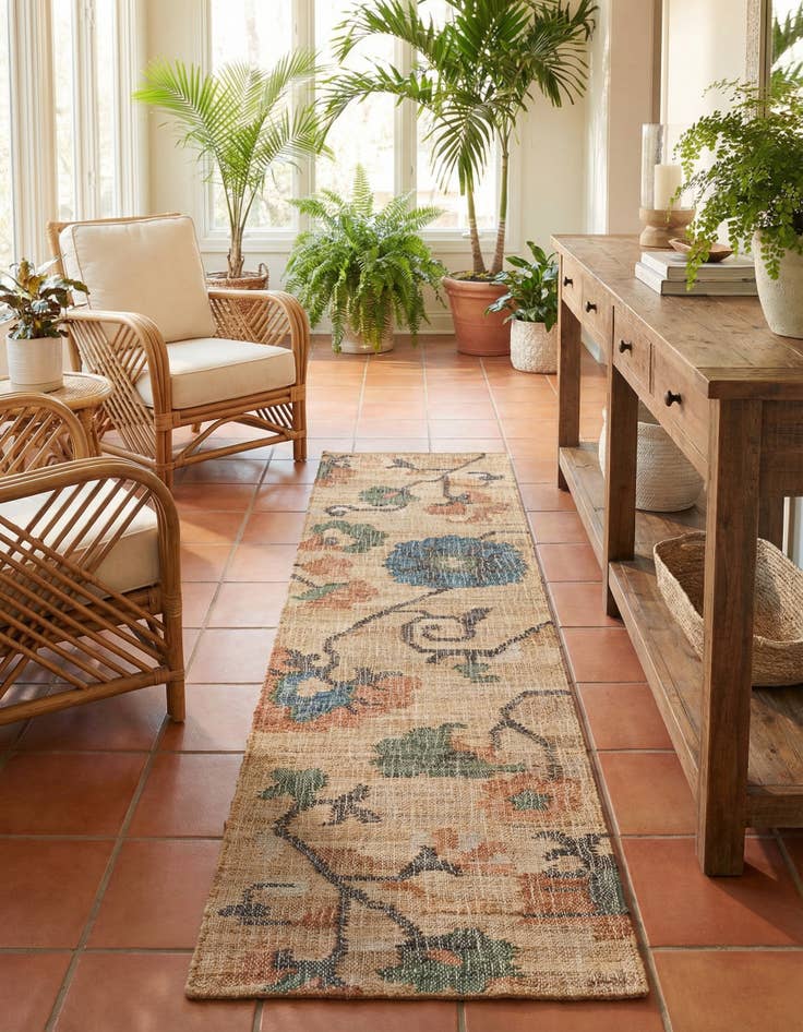 Detail image of  2' x 8'  Hand Woven Kala Handwoven Jute Runner Rug