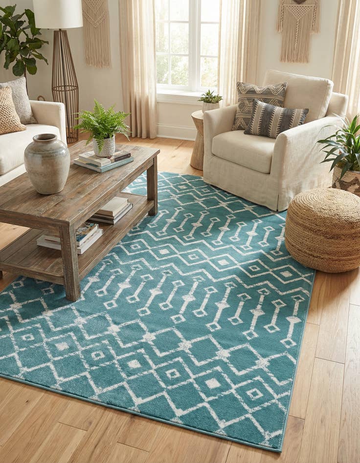 Detail image of 4' x 6' Kasbah Trellis Rug