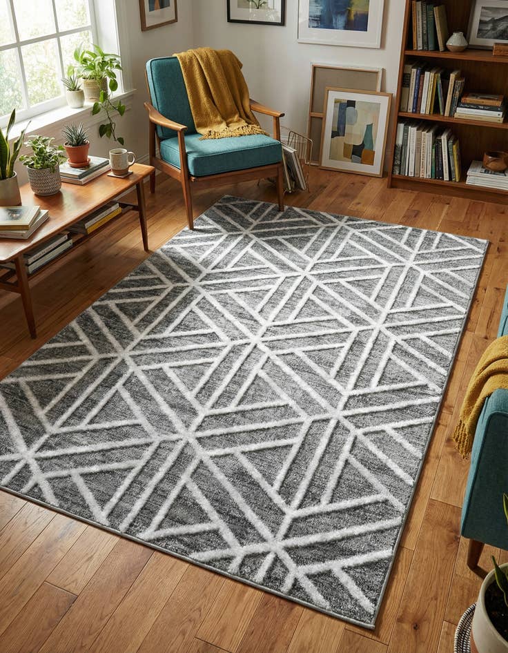 Detail image of 4' x 6' Lattice Trellis Rug