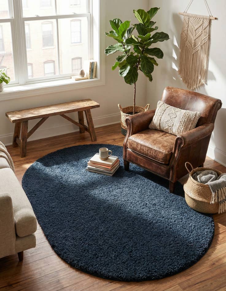 Detail image of 5' x 8' Everyday Shag Oval Rug