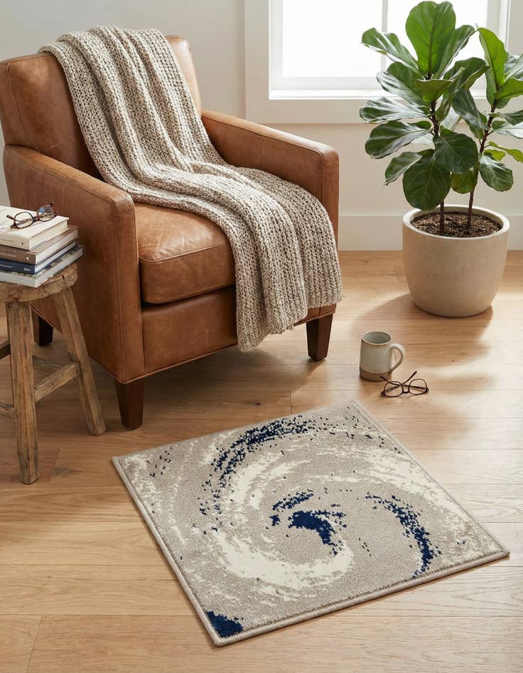 Detail image of Jane Seymour 1' 8 x 1' 8 Open Hearts Sample Rug