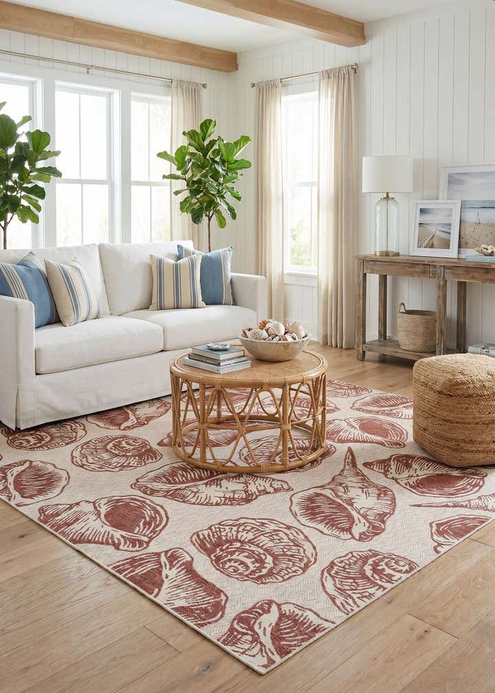 10' x 10' Easy-Clean Coastal Indoor / Outdoor Square Rug