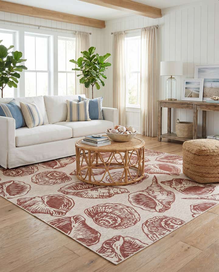 10' x 10' Easy-Clean Coastal Indoor / Outdoor Square Rug