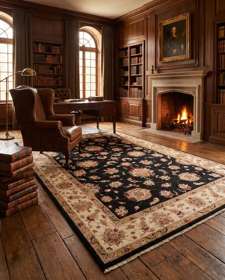 6' 9 x 10' 2 Hand Knotted Ziegler Rug