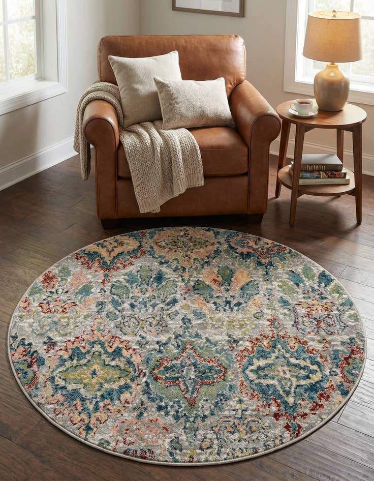 Detail image of 4' 1 x 4' 1 Charleston Round Rug