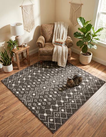 5' 3 x 5' 3 Moroccan Trellis Square Rug