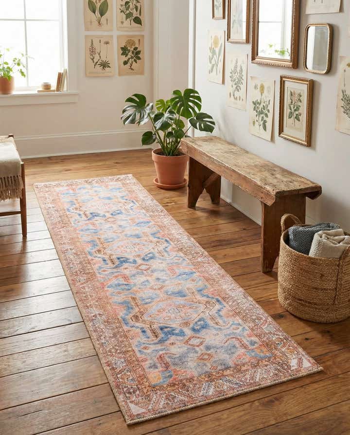 60cm x 185cm Waschbar Timeless Läufer Teppich