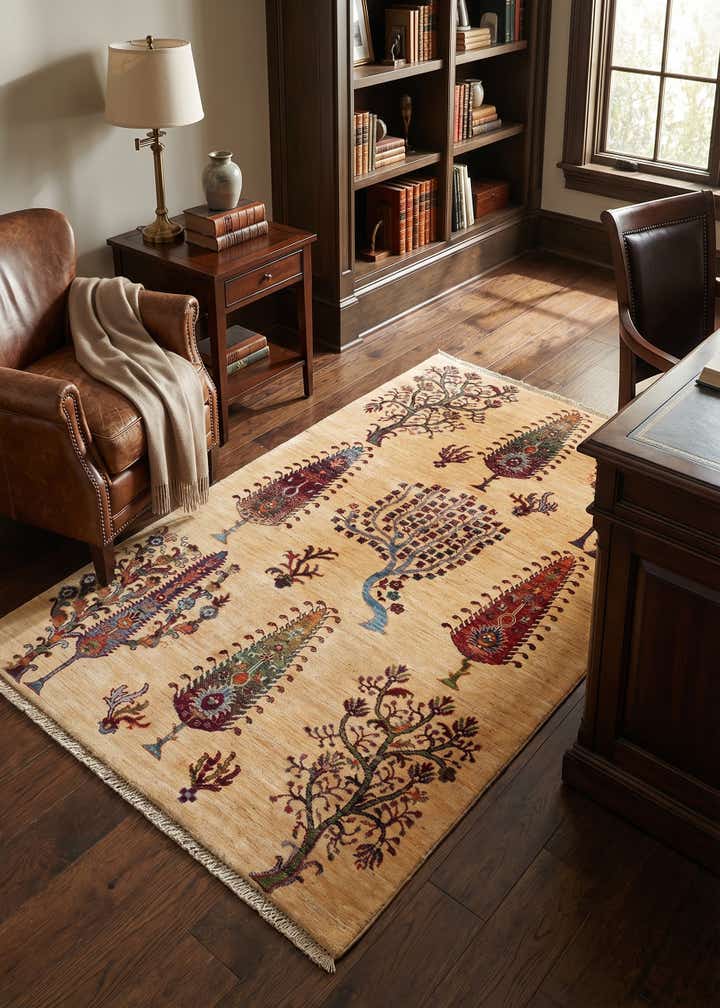 3' 11 x 6' 3 Hand Knotted Ariana Ziegler Rug