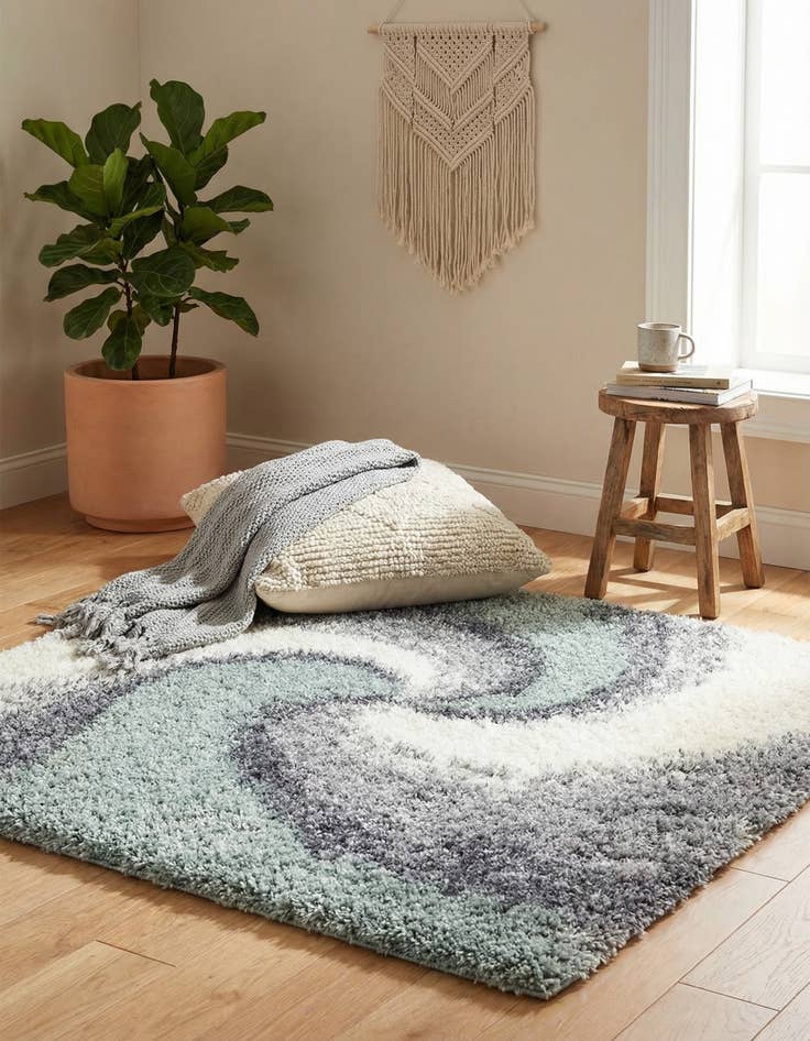 Detail image of 4' x 4' Soft Touch Shag Square Rug